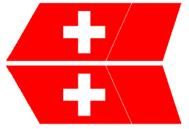 A red and white flag Description automatically generated with low confidence
